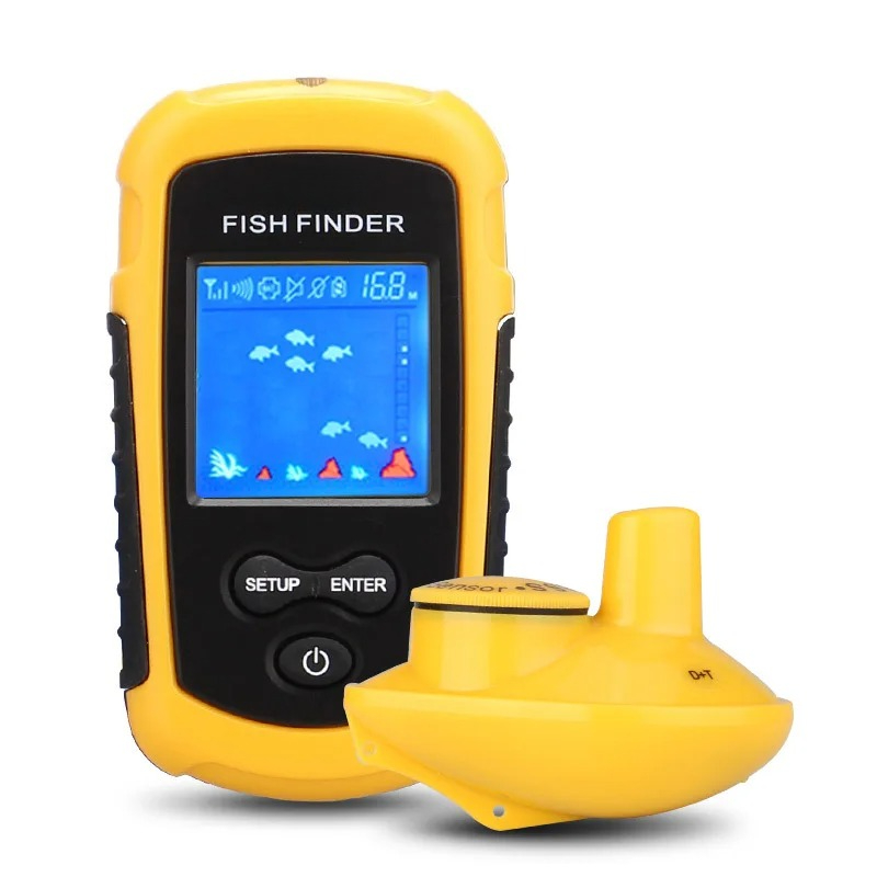 Fish Finder Portable - Wireless Fish Finder,0.6m-40m Depth Sonar Sensor,Portable