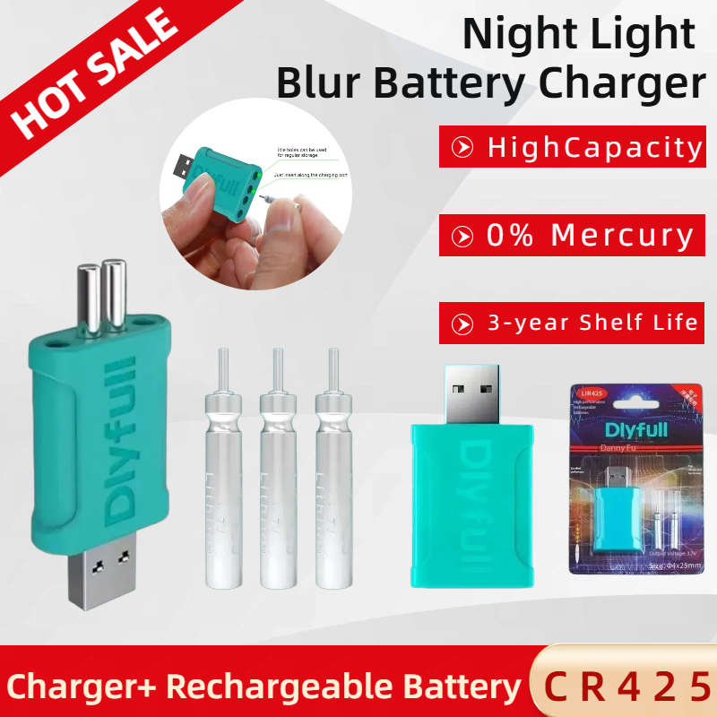 Fish Finder Charger - Luminous Float CR425 LIR425 Rechargeable Battery