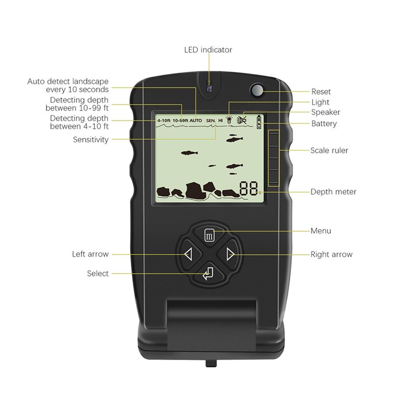 New Portable Fish Finder, Ice  - Fish Finder Transducer recensione e prezzo