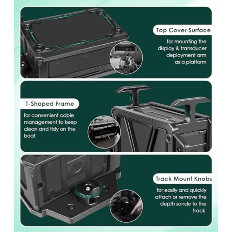 Track Mounted Battery Box for  - Fish Finder Mount recensione e prezzo