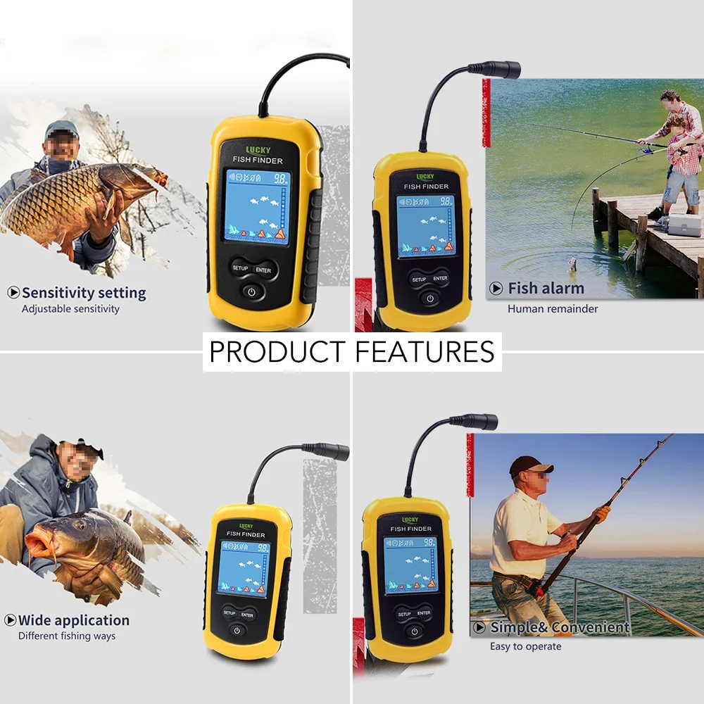 Lucky LCD Color Screen Portabl - Fish Finder Transducer recensione e prezzo