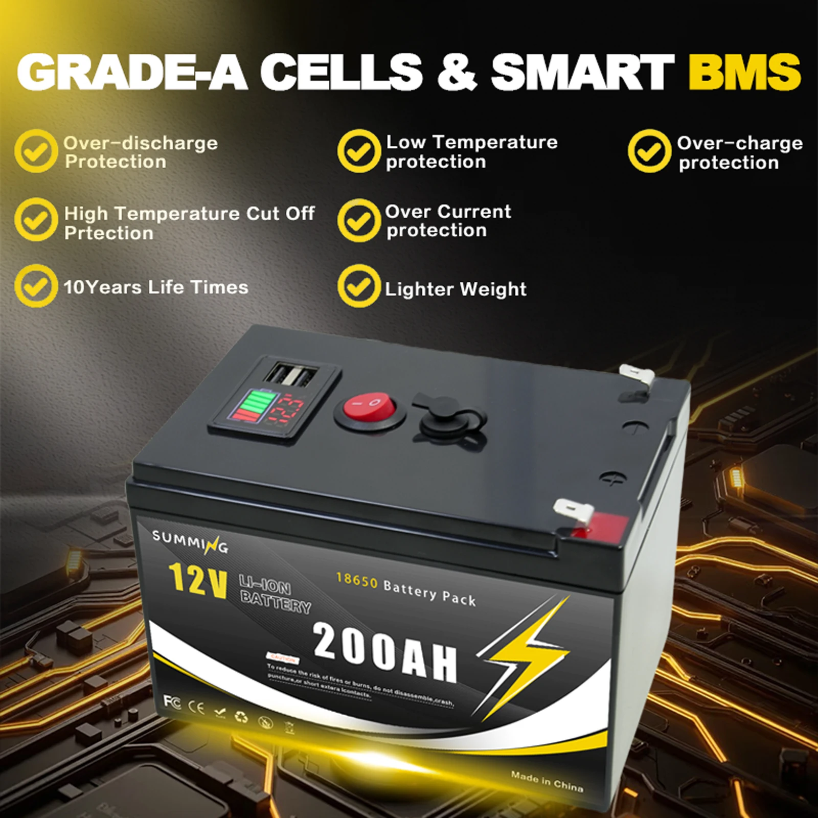 12V 200Ah Lithium  LiFeP04 Bat - Fish Finder Charger recensione e prezzo