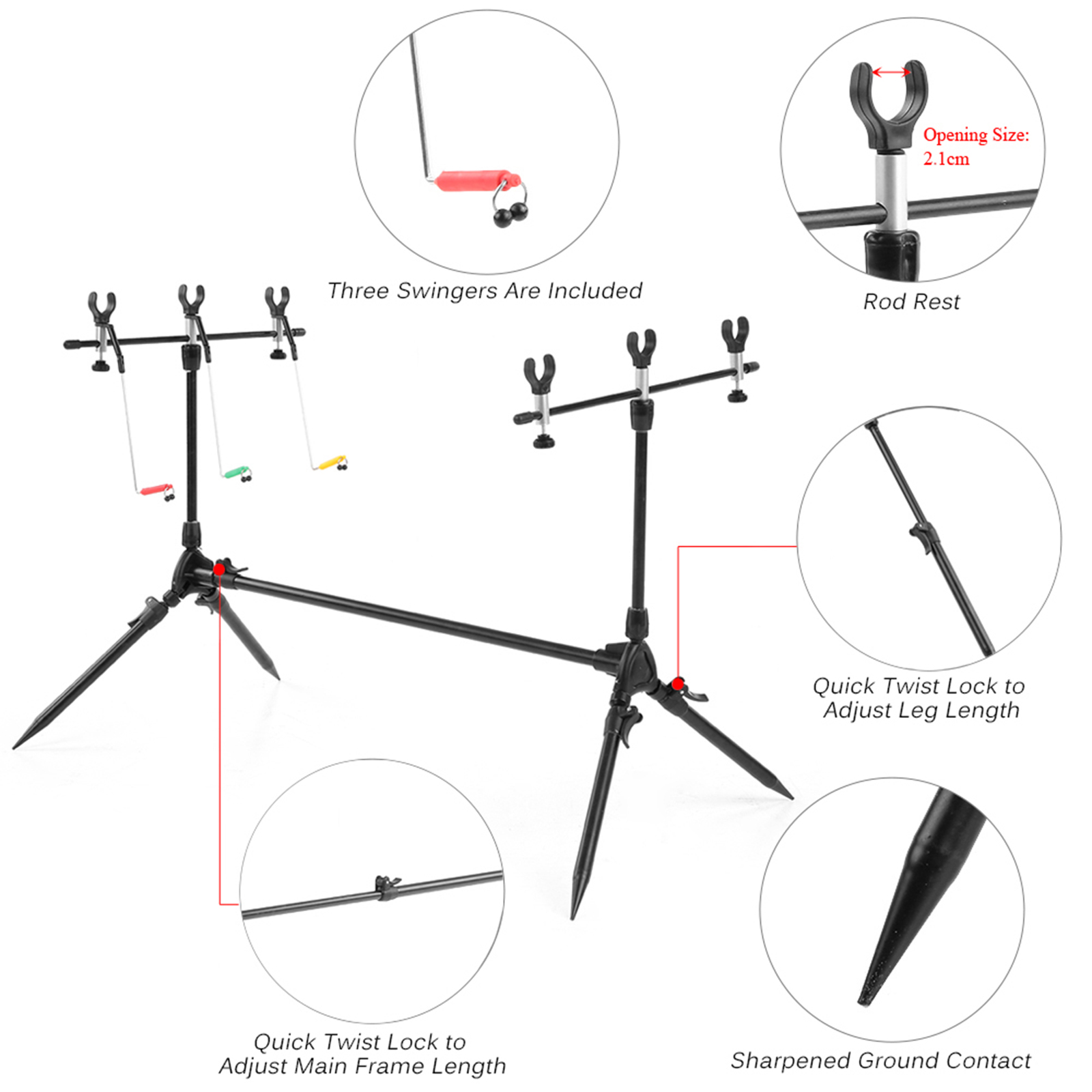 Lixada 3-in-1 Fishing Rod Pod  - Bite Indicator recensione e prezzo