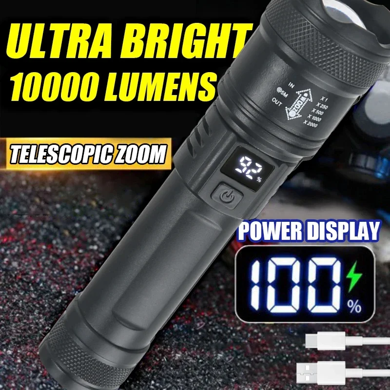 9900LM Powerful LED Flashlight - Fish Finder Battery recensione e prezzo