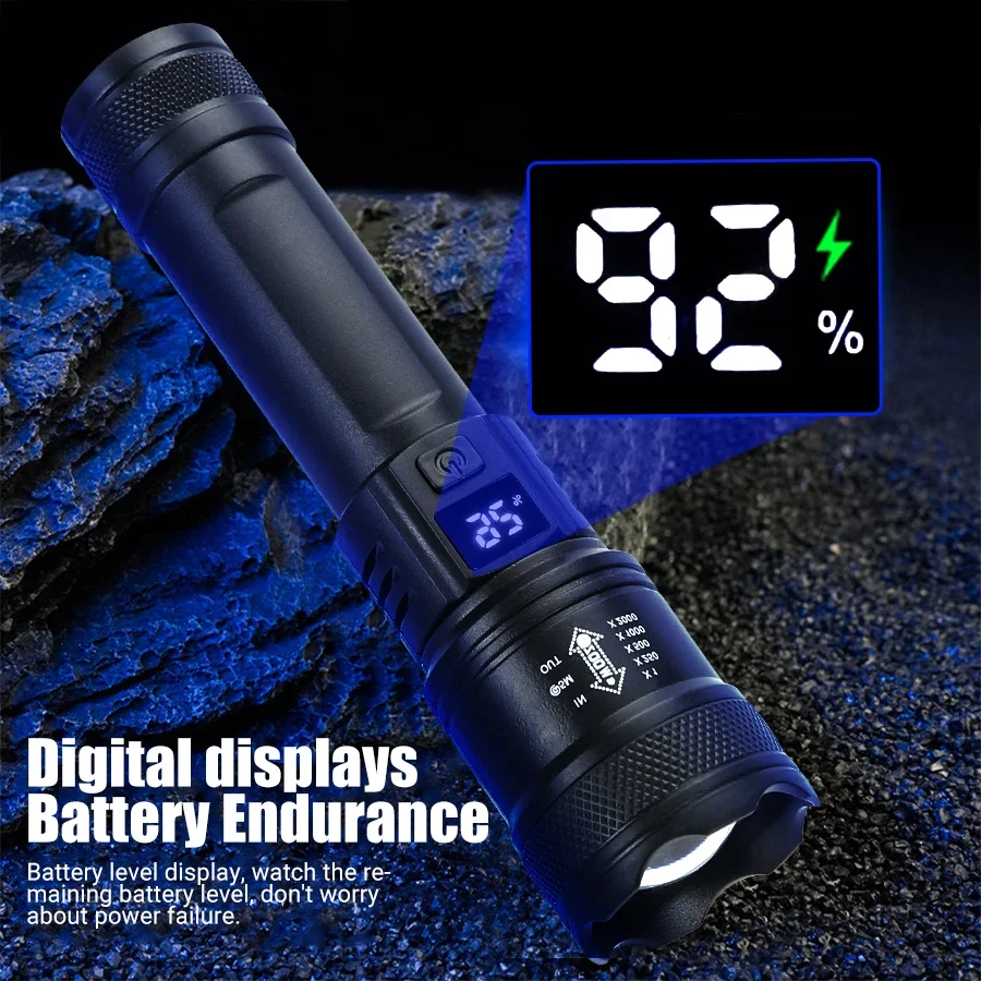 9900LM Powerful LED Flashlight - Fish Finder Battery recensione e prezzo