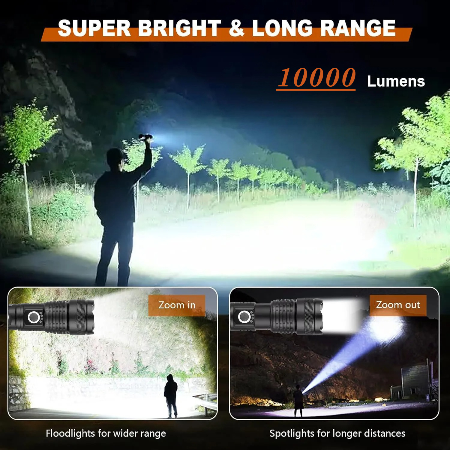 High Power LED Flashlight Rech - Fishing Light recensione e prezzo