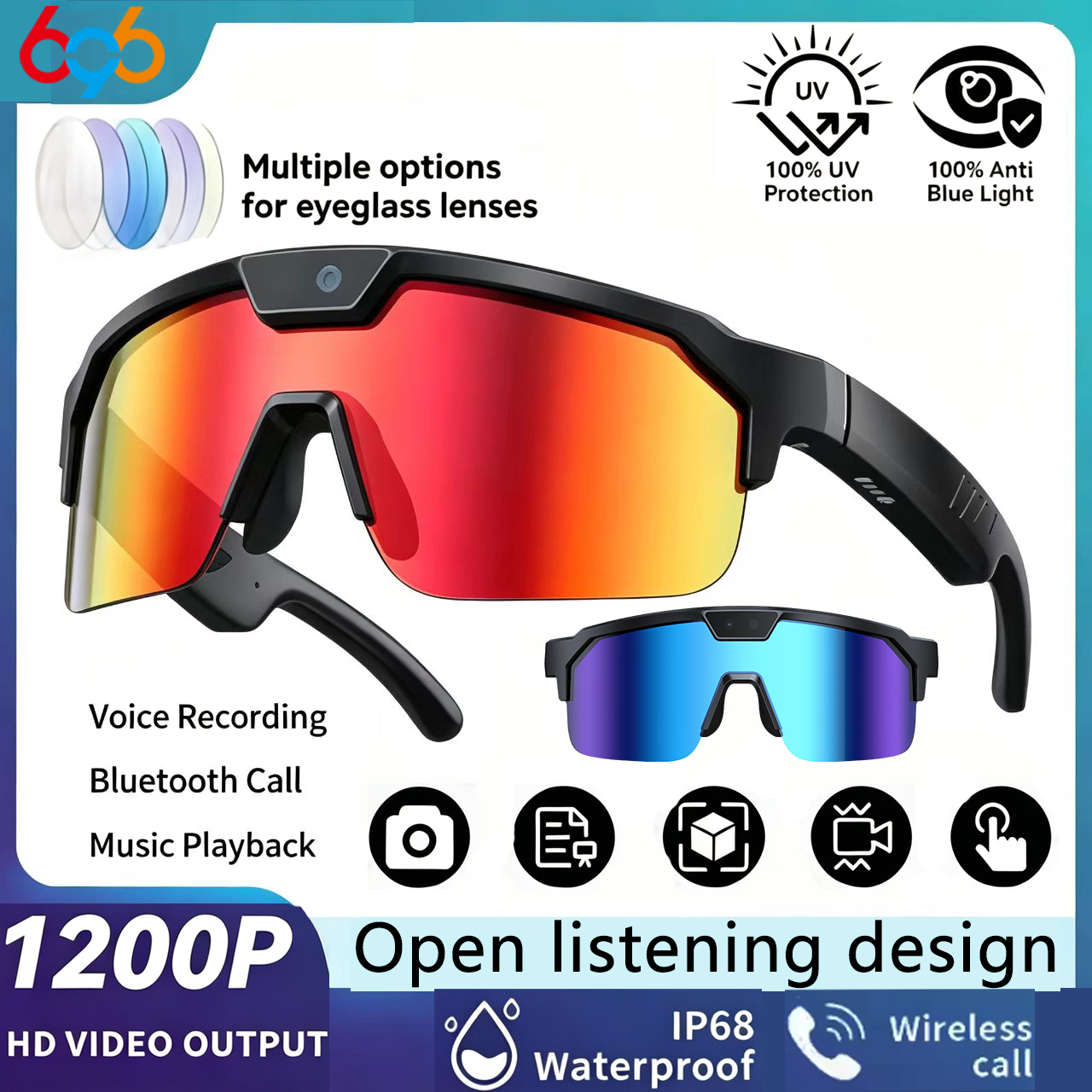AI Smart Cycling Glasses Men W - Fishing Camera recensione e prezzo
