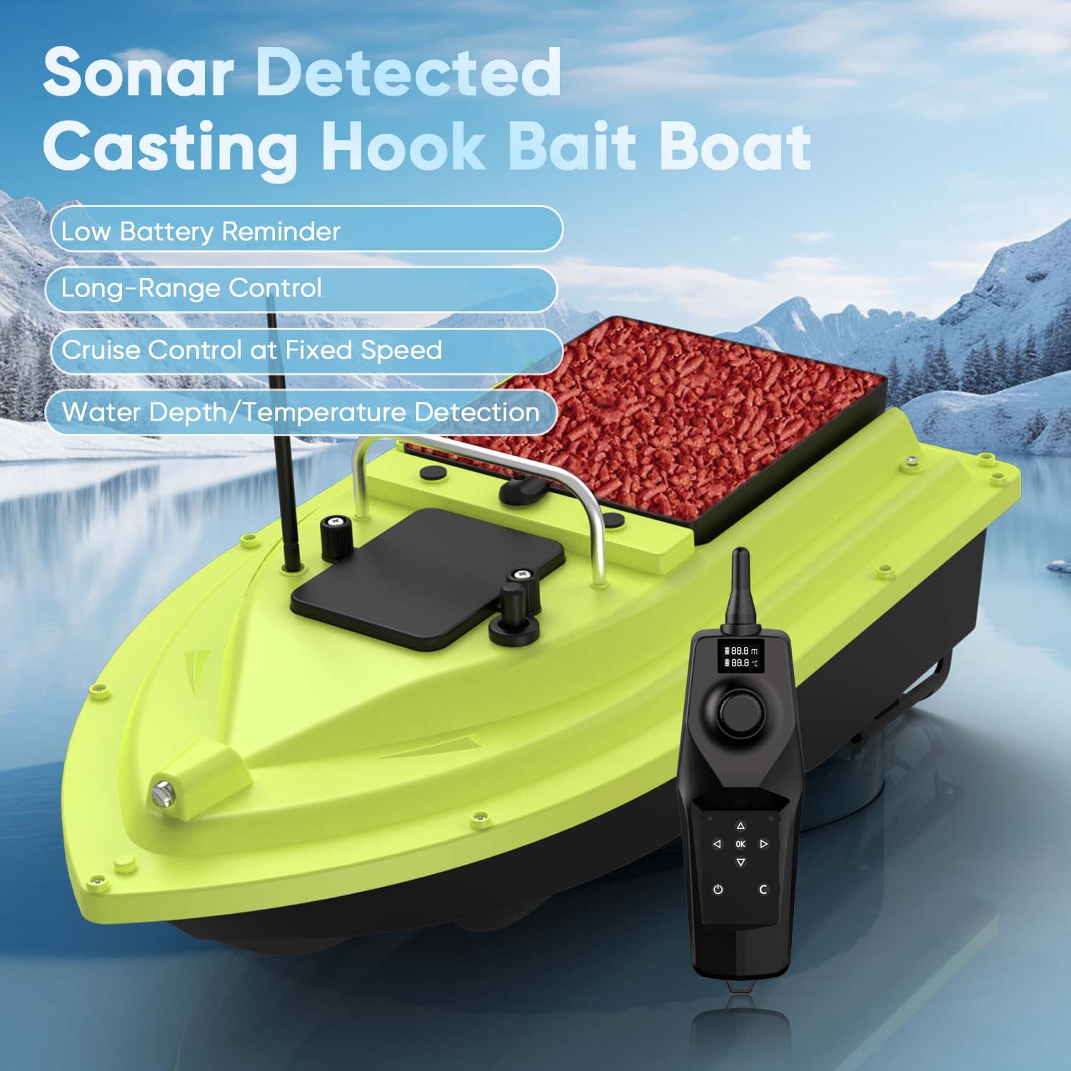 D36 RC Fishing Bait Boat with  - Fish Finder recensione e prezzo