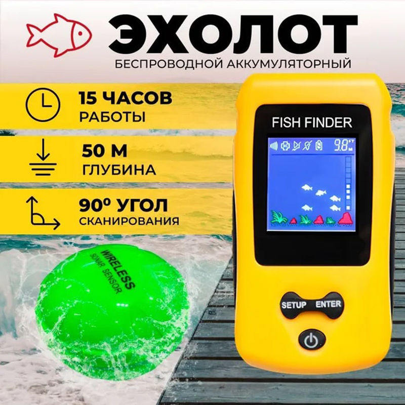 Brand New Colorful Wireless Fi - Fish Finder Transducer recensione e prezzo