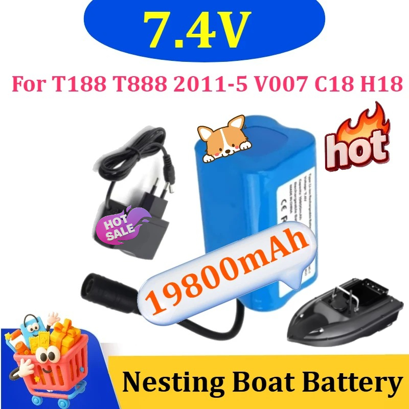 7.4V 19800mAh Battery with USB - Fish Finder Charger recensione e prezzo